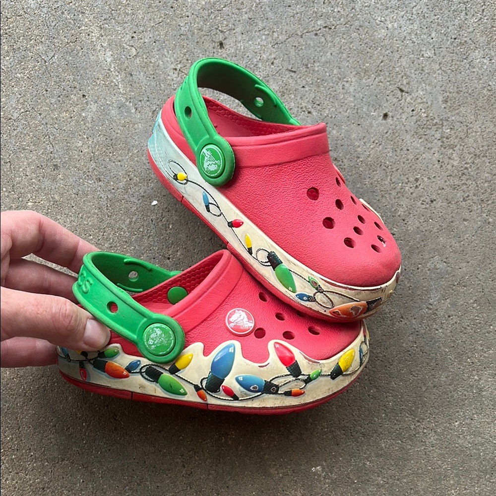 Toddler Christmas light up Crocs